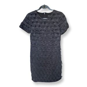 Banana Republic Black Textured Mini Dress